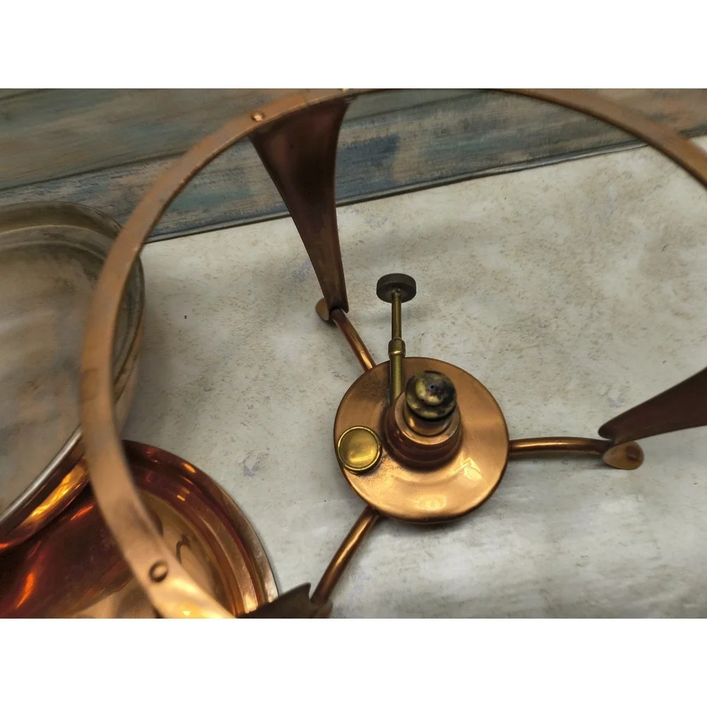 VINTAGE 5 PIECE COPPER‎ & BRASS CHAFING POT, S&S Co  sternau & Co new york